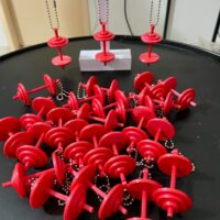 Chaveiro de halter 3D